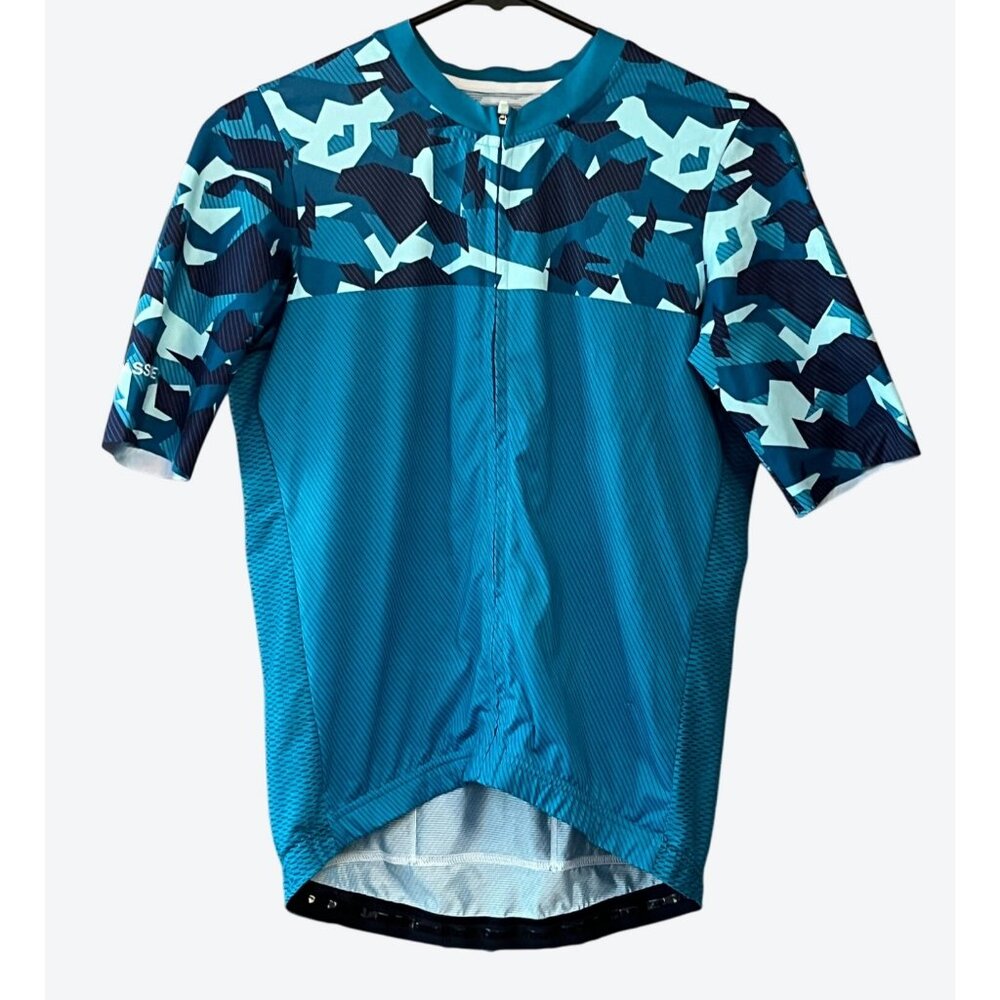 Passione Cycling Couture Women's Small 1/2 Sleeve Full Zip Mimesis Jersey Teal